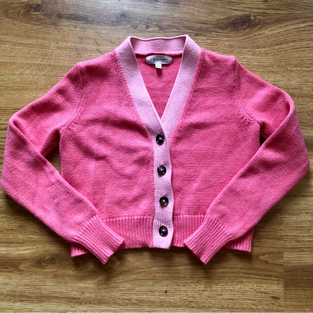 Colorblock Pink Philosophy Kint Cardigan S